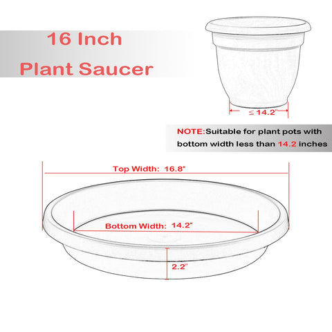 NIMYAU plant saucer 2-pack supports heavy pots and prevents spills.
