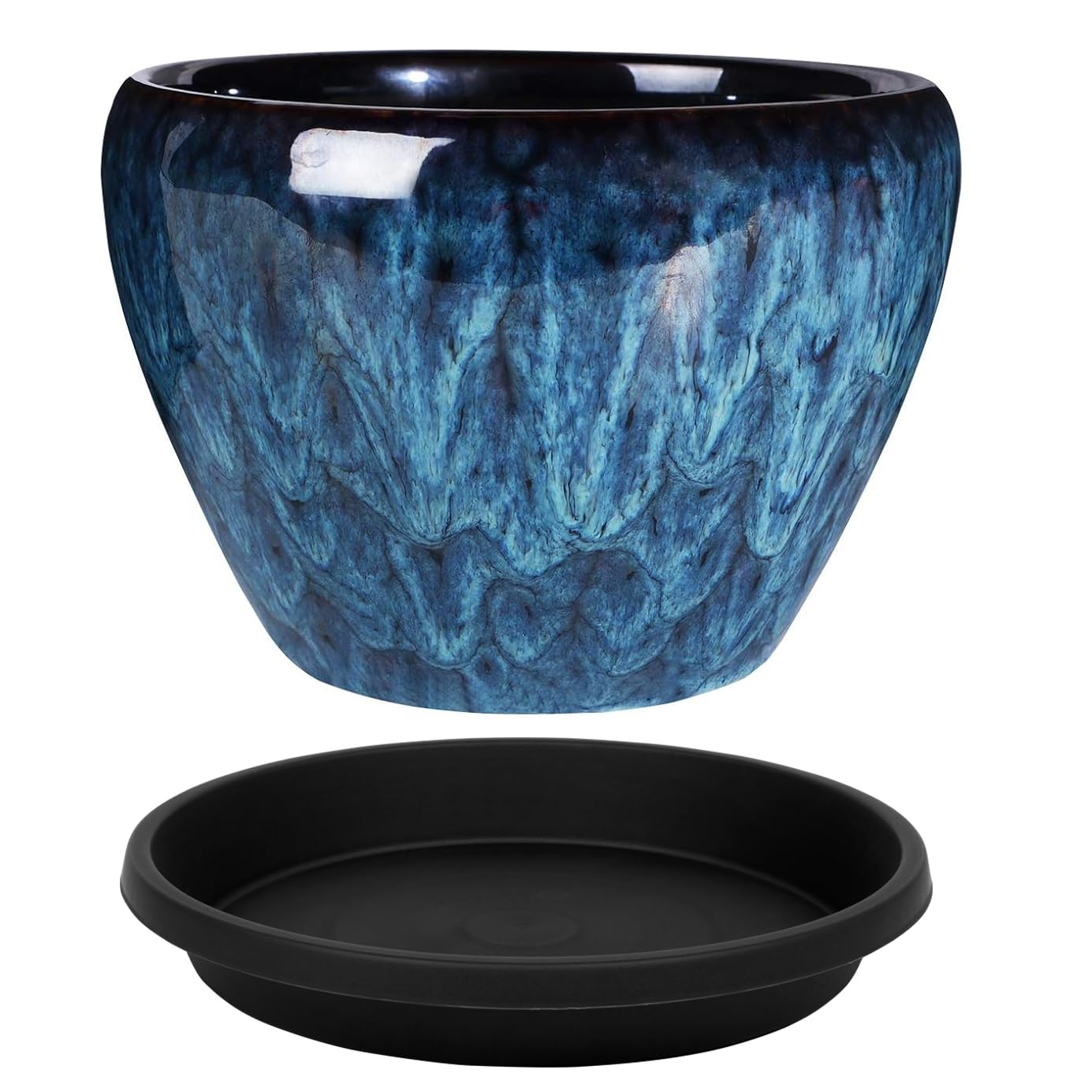NIMYAU plant saucer thick durable plastic supports heavy pots.
