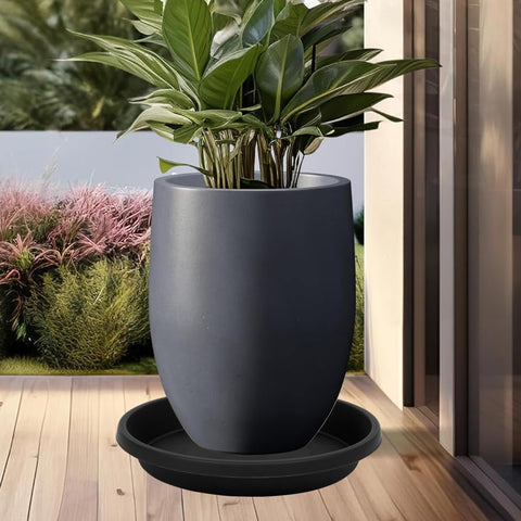 NIMYAU plant saucer round tray complements decor while protecting floors.