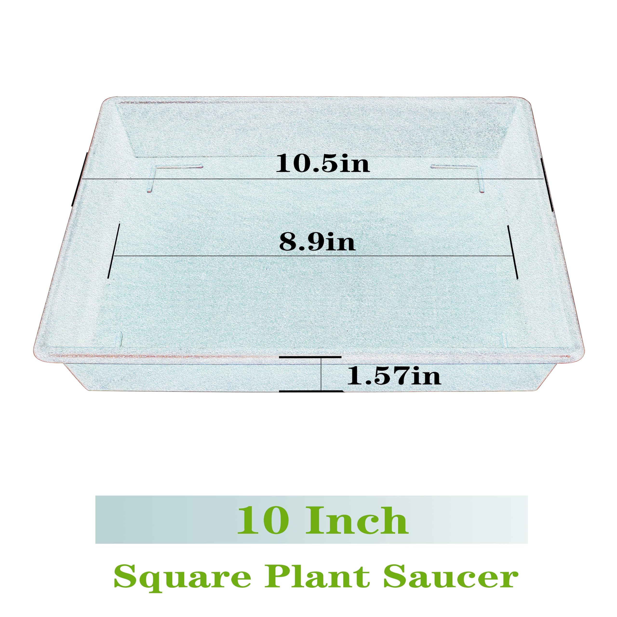 NIMYAU heavy-duty plastic saucer in action on patio plants.
