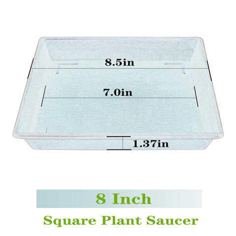 NIMYAU heavy-duty plastic square saucer resists cracking under outdoor pot use.