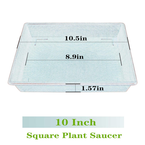 NIMYAU heavy-duty plastic saucer in action on patio plants.