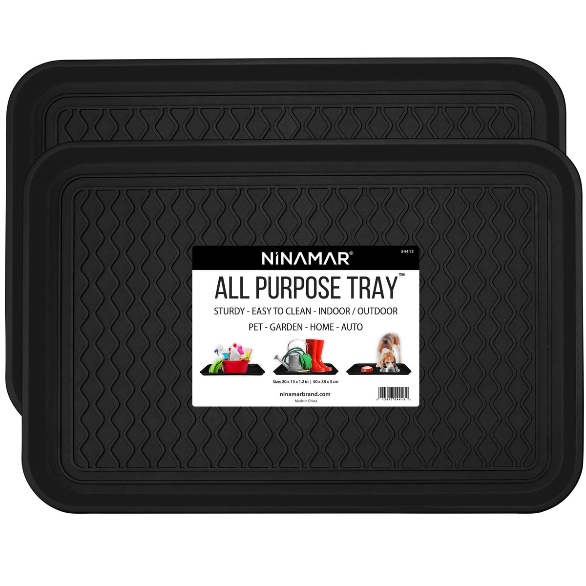 NINAMAR boot tray stores two pairs of boots in a compact 20x15 area, ideal for entryways