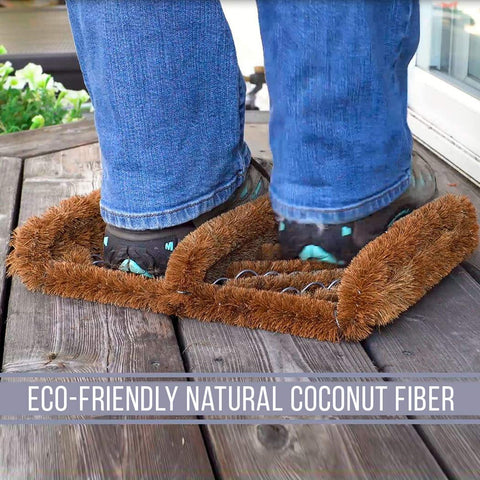 NINAMAR coir boot scraper mat ready for rain-soaked shoes