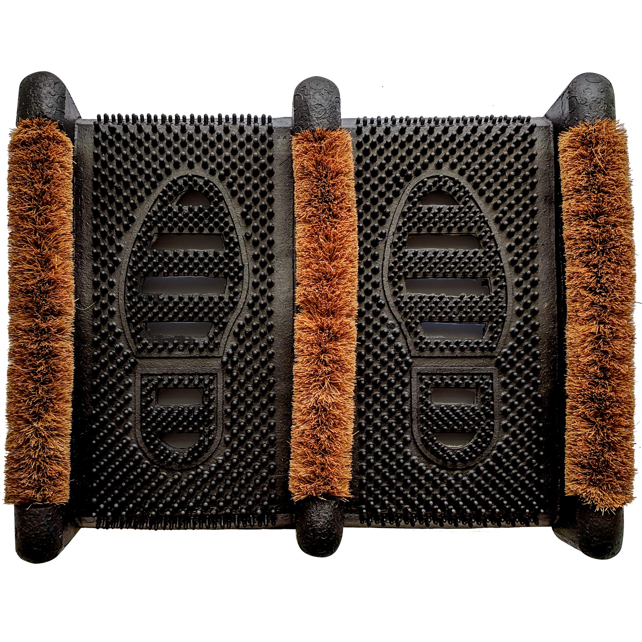 NINAMAR Mud Scrubber Brush Mat at the front door scrapes mud from shoes and reduces indoor mess.