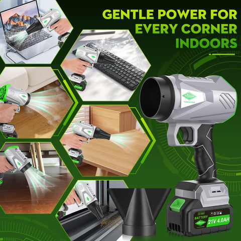 NineTrees leaf blower 65mps wind speed, powerful air to move leaves fast