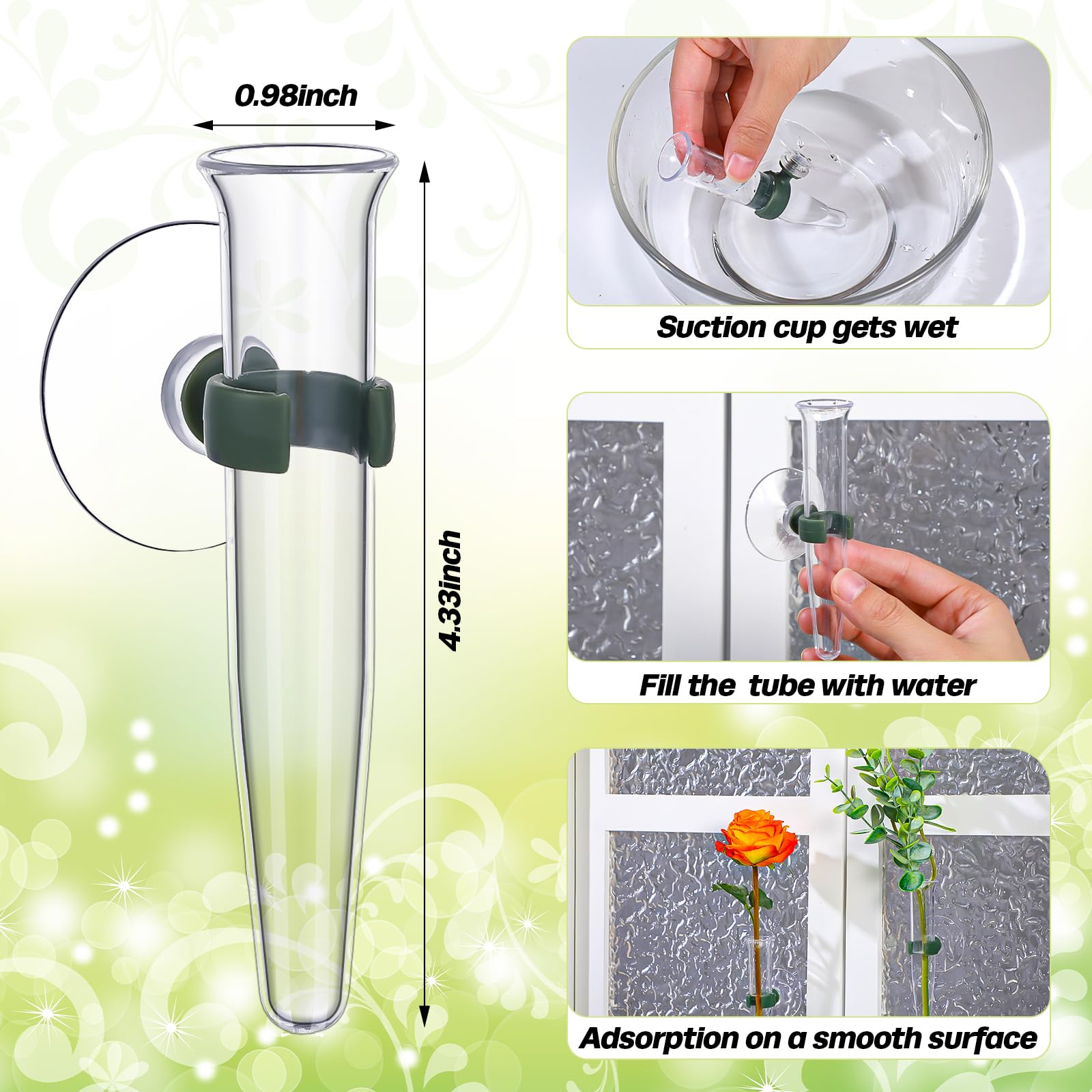 Ninehaoou clear propagation tubes showing water level for easy plant care