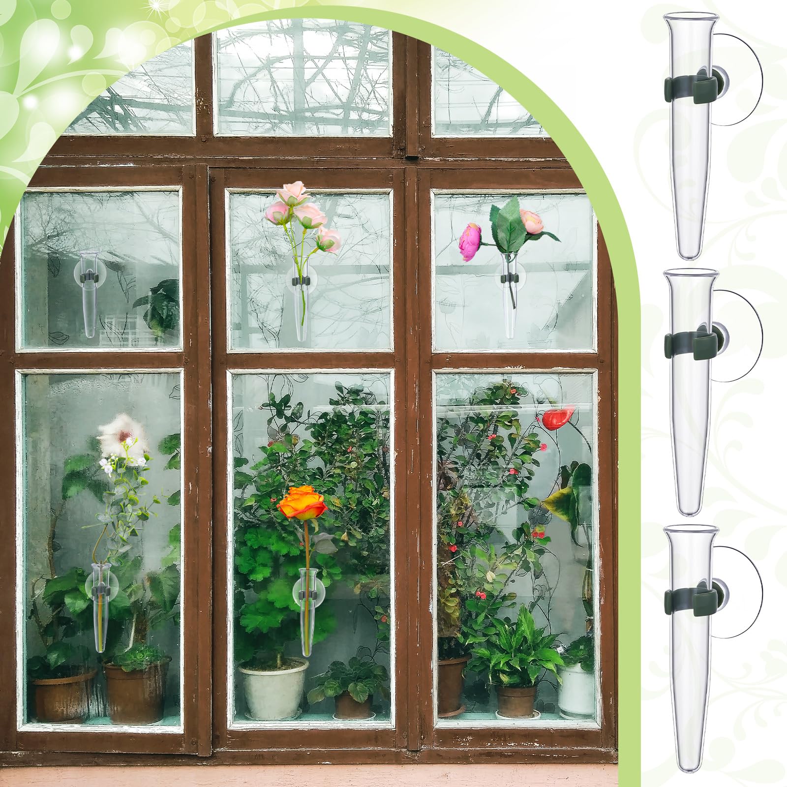 Ninehaoou propagation tubes with 25mm opening and 40mm suction for versatile bouquets