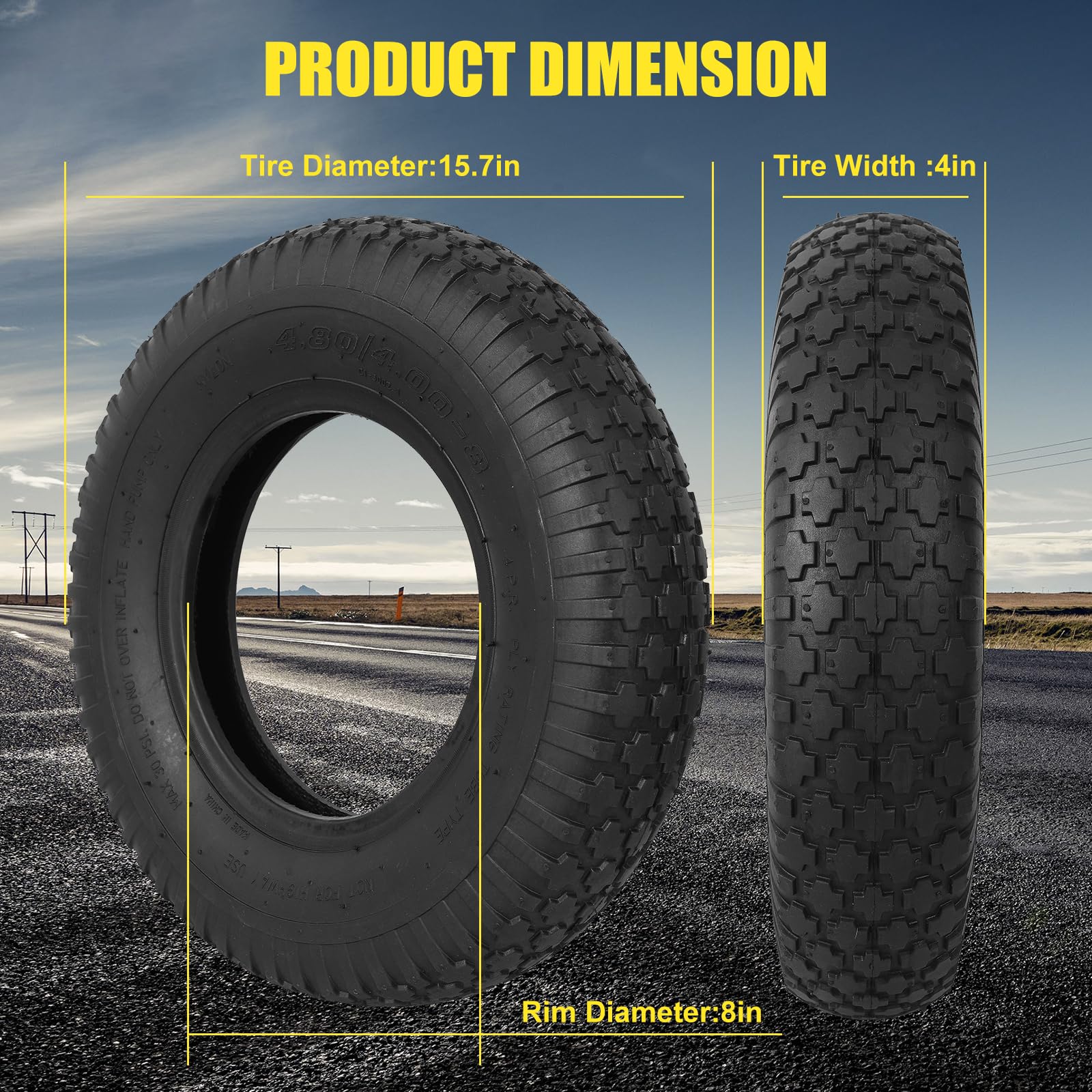 NING SHUO tire tread detail highlighting wear resistance