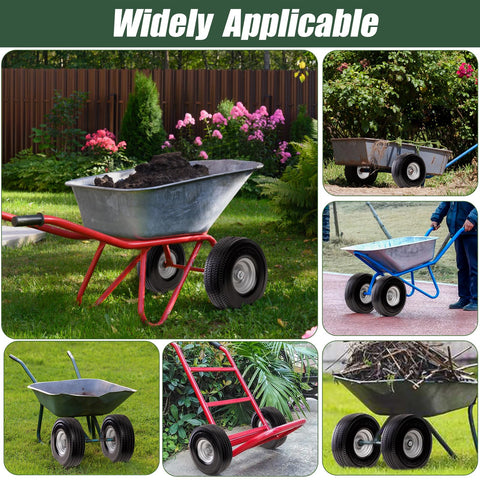 NING SHUO puncture-free PU tire reduces maintenance during yard work.