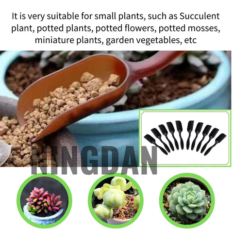 NINGDAN mini shovel digging and loosening soil around small plants.