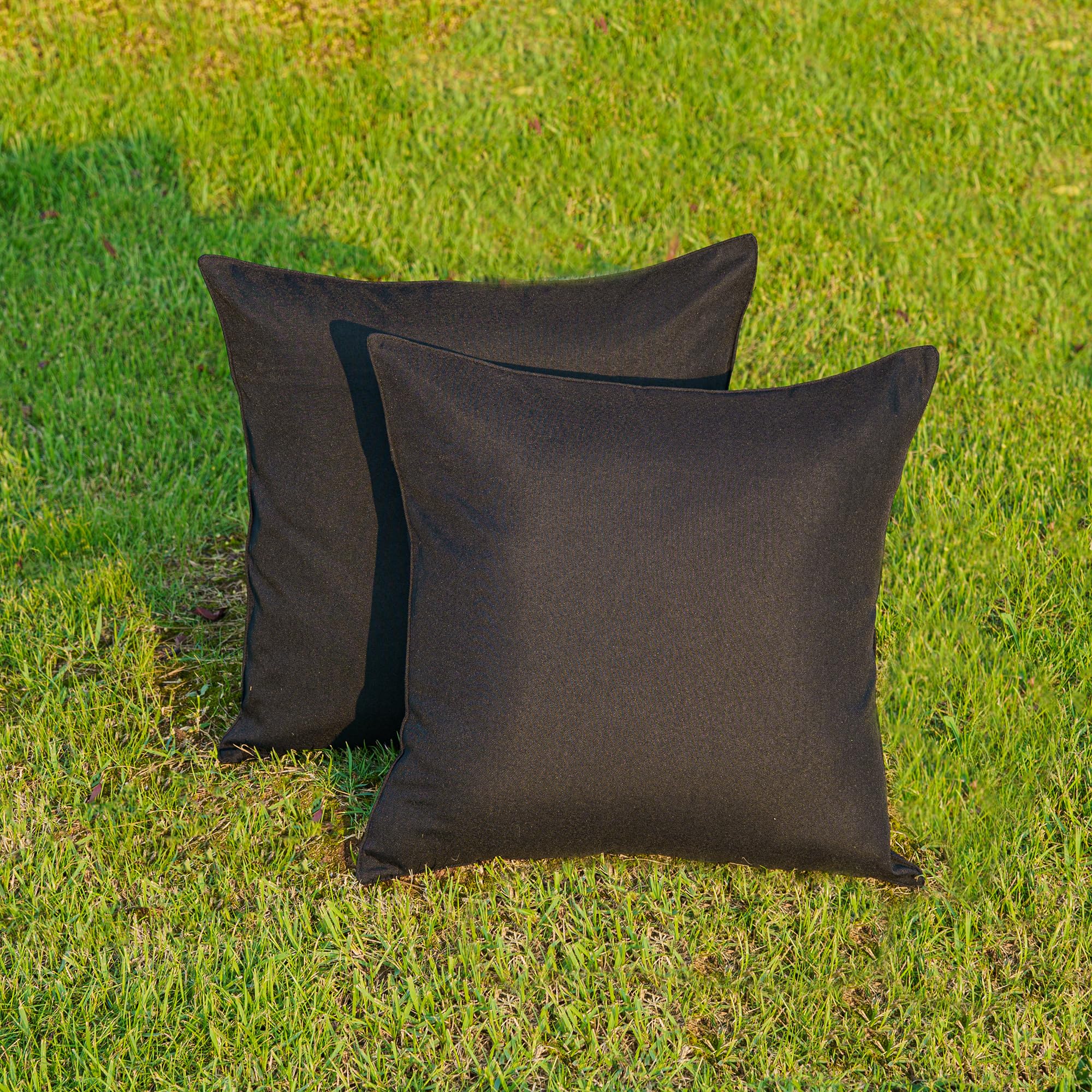 Outdoor tent and patio scenes with NiNi ALL pillow covers