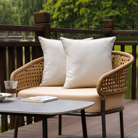 NiNi ALL beige garden setting shows versatile outdoor decor options