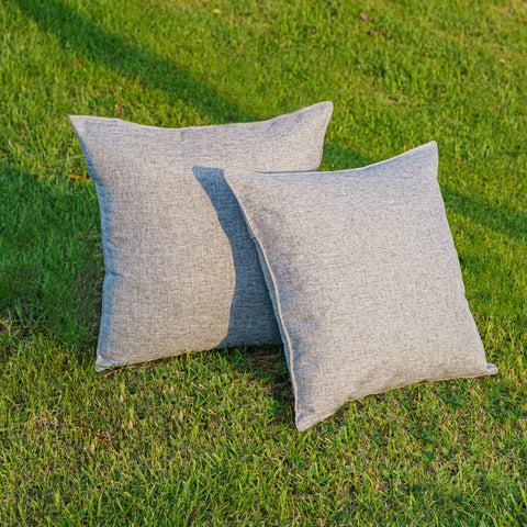 NiNi ALL two-piece set of 18x18 grey pillow covers for outdoor decor