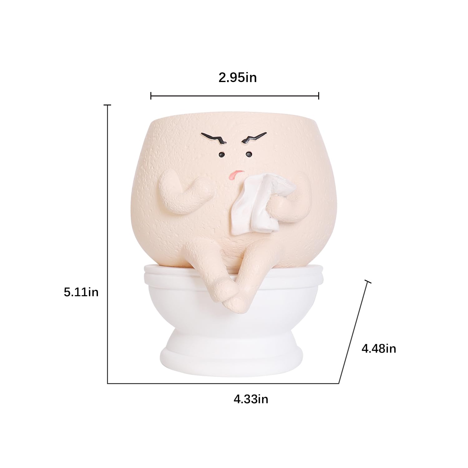 NINIPAPA face pot divided into two uses for versatile room decor.