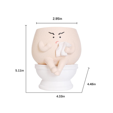 NINIPAPA face pot divided into two uses for versatile room decor.