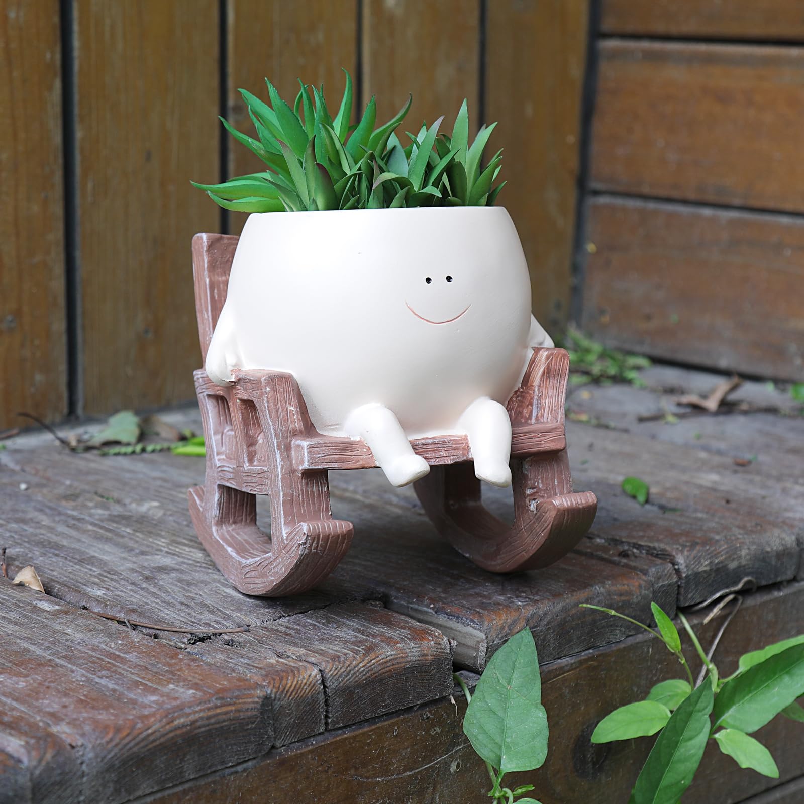 NINIPAPA rocking-chair pot for indoor plants highlights playful movement.