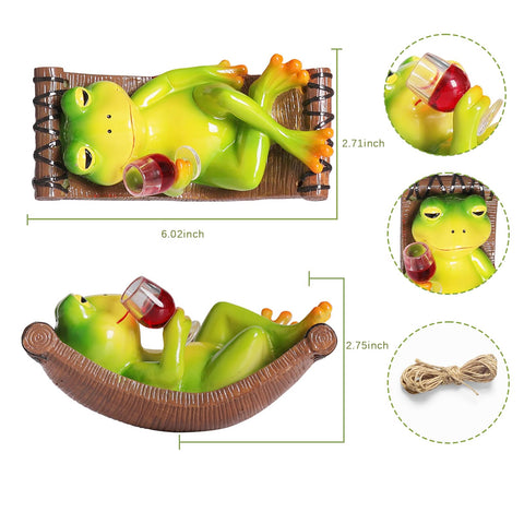 NINIPAPA yard frog swing ornament offers welcoming porch curb appeal.