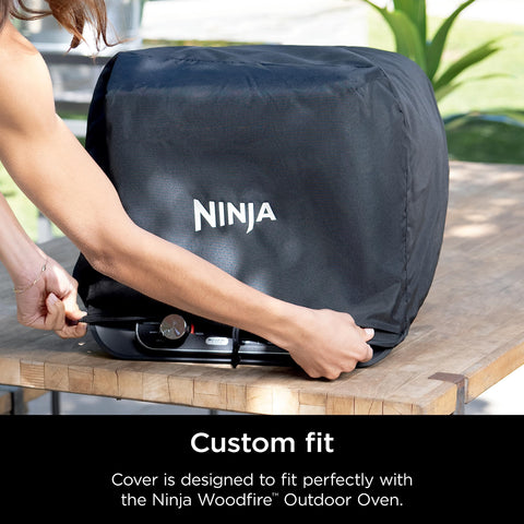 Ninja Woodfire cover side view with elastic sides for perfect fit.