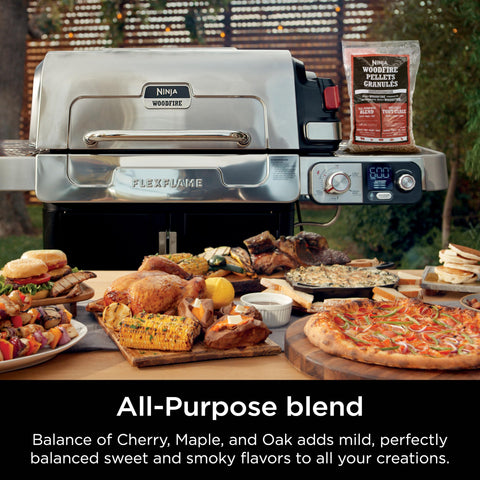 Ninja Woodfire All Purpose Blend delivering consistent smoke flavor for dishes.