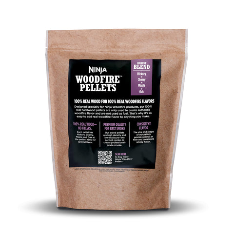 Ninja Woodfire Pellets: close-up shows uniform size for consistent smoke