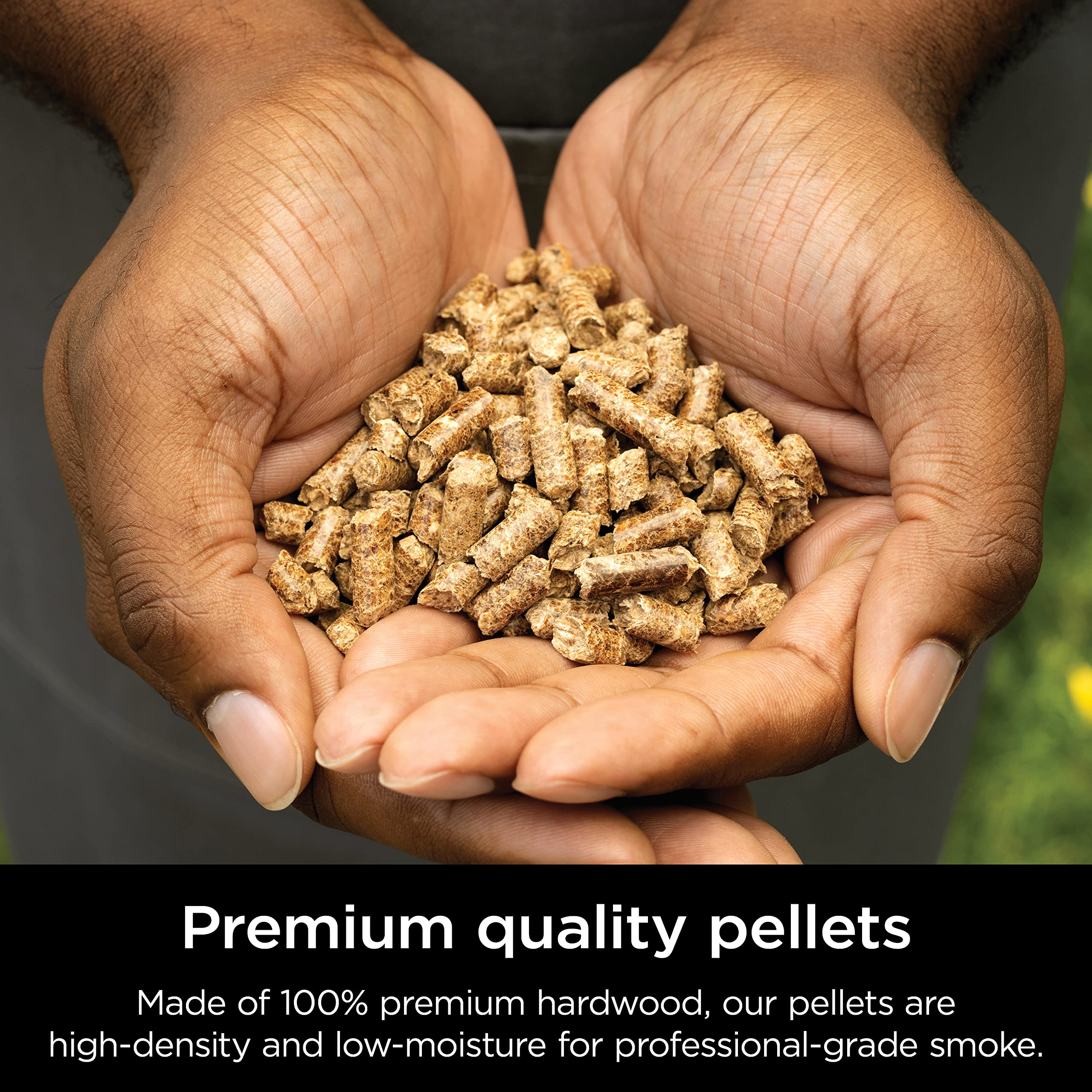 Ninja Woodfire Pellets Robust Blend pour into hopper