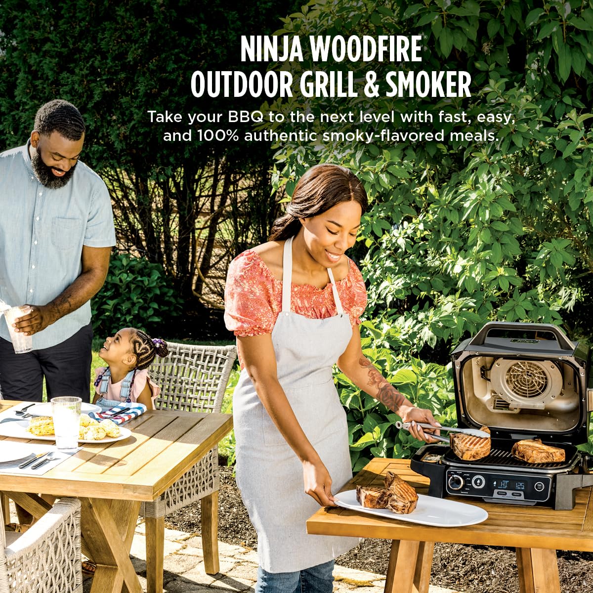 Ninja Woodfire Pro 7-in-1 master grill for all-in-one outdoor cooking.