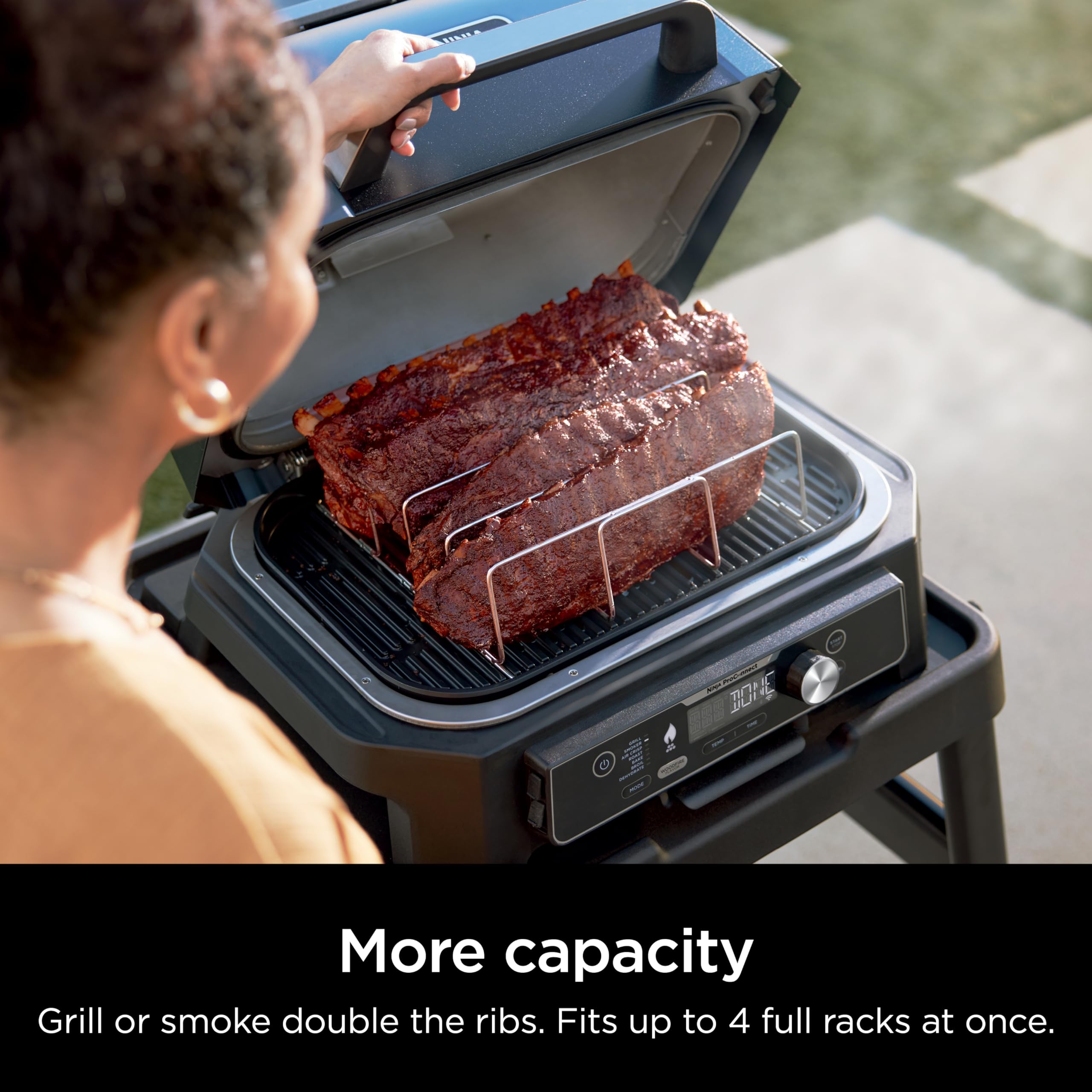 Ninja Woodfire Rib Rack is easy to clean with hand-wash after use.