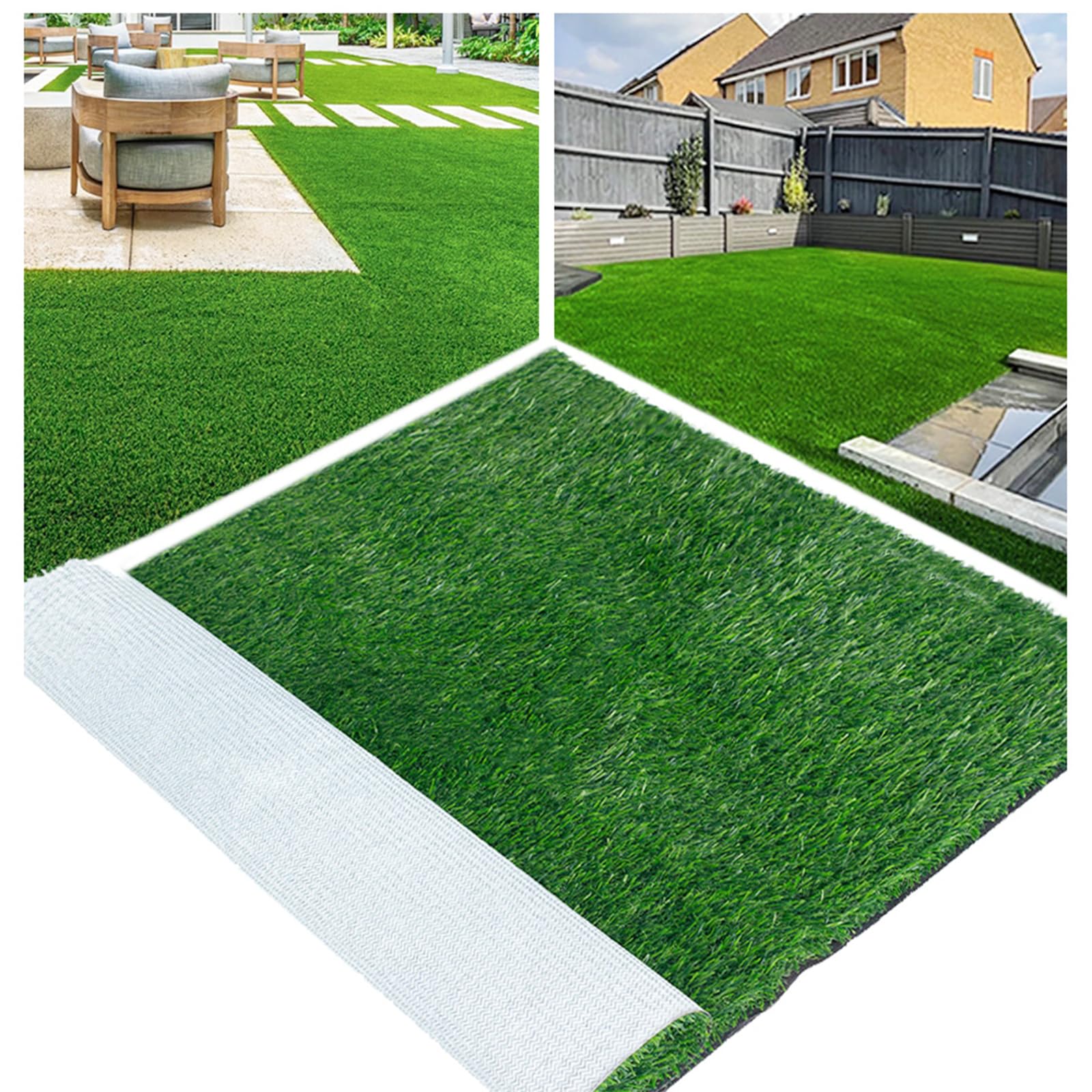 NINXANG artificial grass rug for outdoor use, 3x10 ft, lush year-round lawn look.