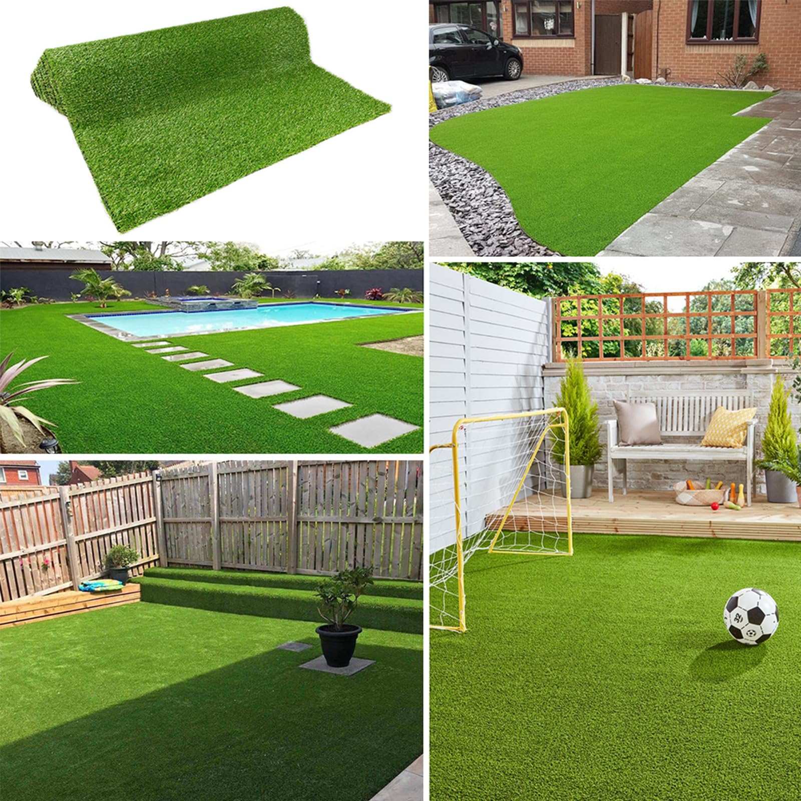 NINXANG easy-care grass rug reduces maintenance and mud indoors.