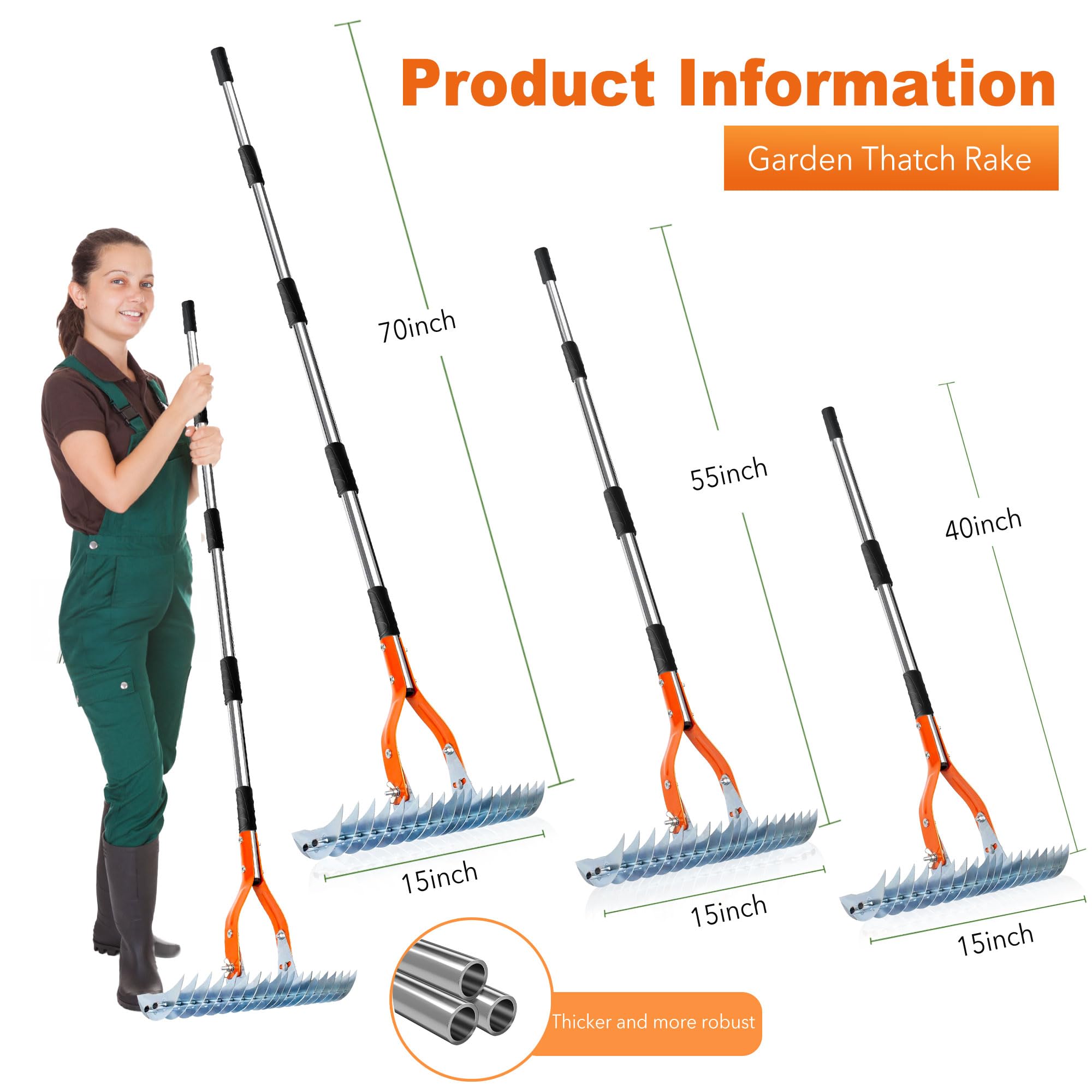 Niovrooro Thatch Rake steel teeth engineered for durability