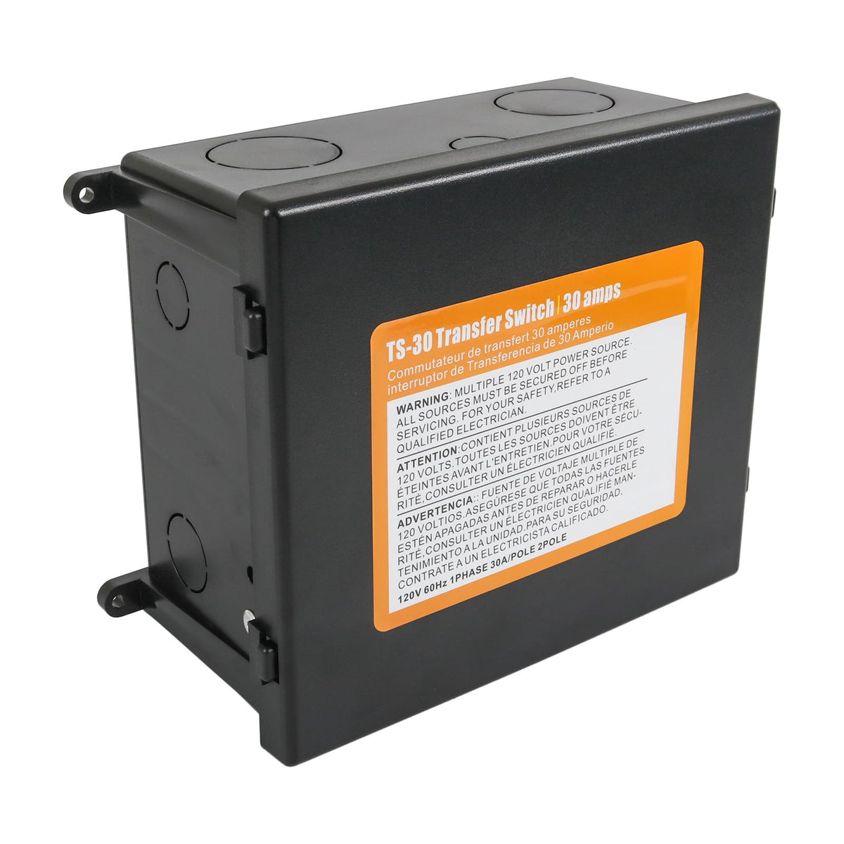 Nirakoka 30 Amp transfer switch front view enabling seamless RV power switching
