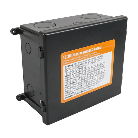 Nirakoka 30 Amp transfer switch front view enabling seamless RV power switching