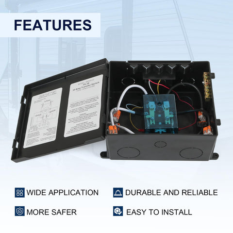 Nirakoka automatic transfer switch installation guide illustrating simple wiring and mounting