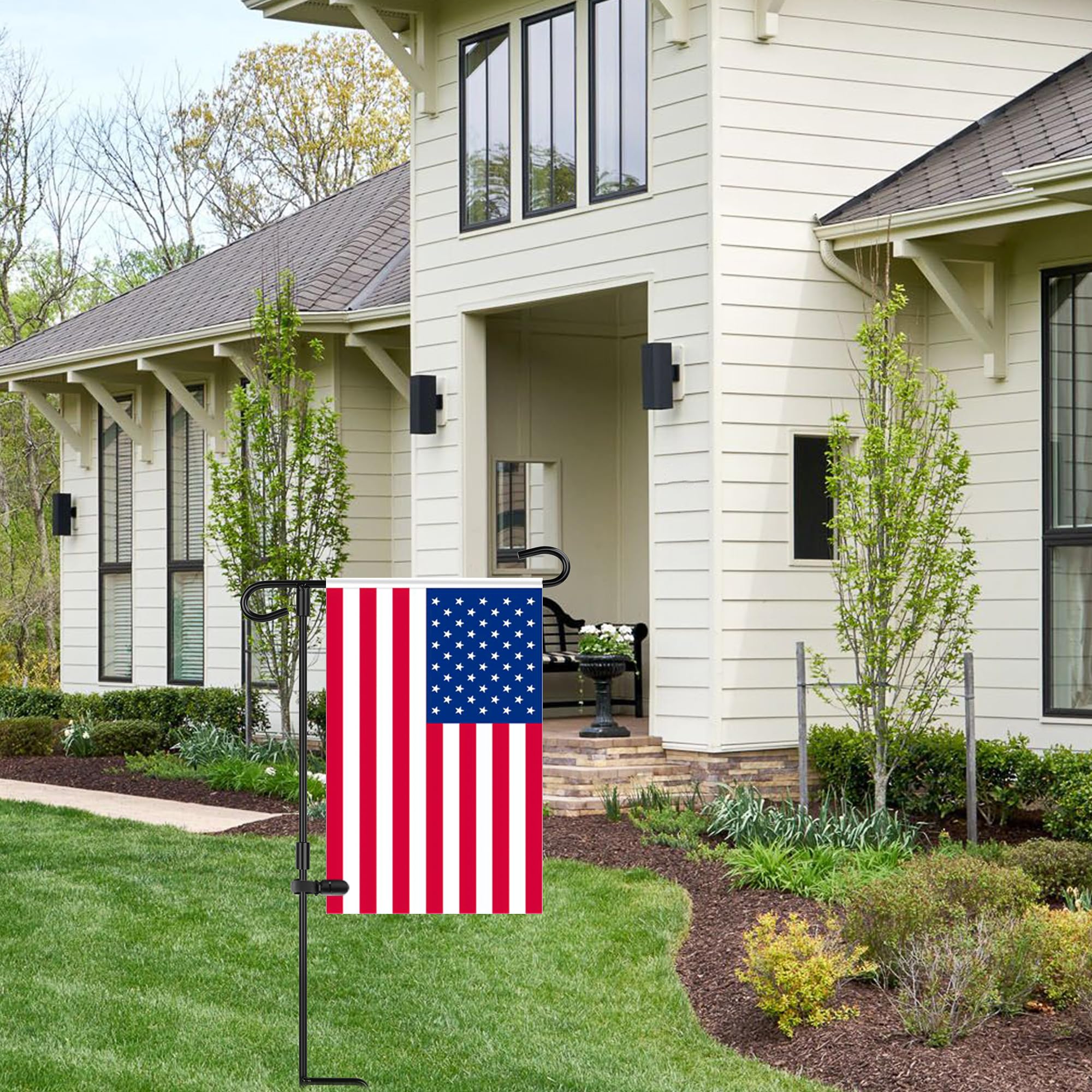 Nirohee flag stand anti-wind clip keeps flags secure in breezy conditions.