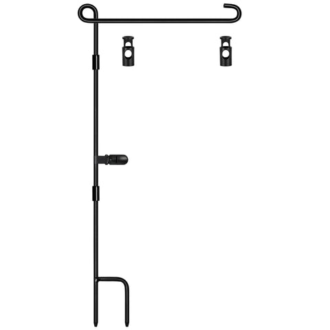 Nirohee garden flag stand 12x18 in a sunny yard for durable outdoor display.