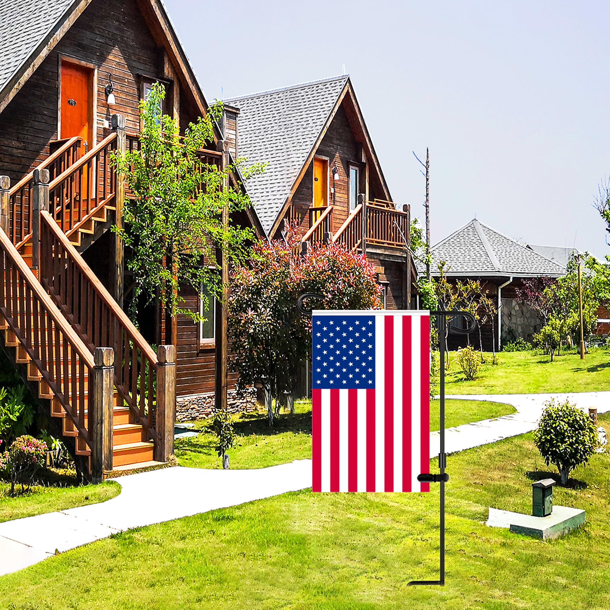 Nirohee outdoor flag holder suitable for homes, schools, and front yards.