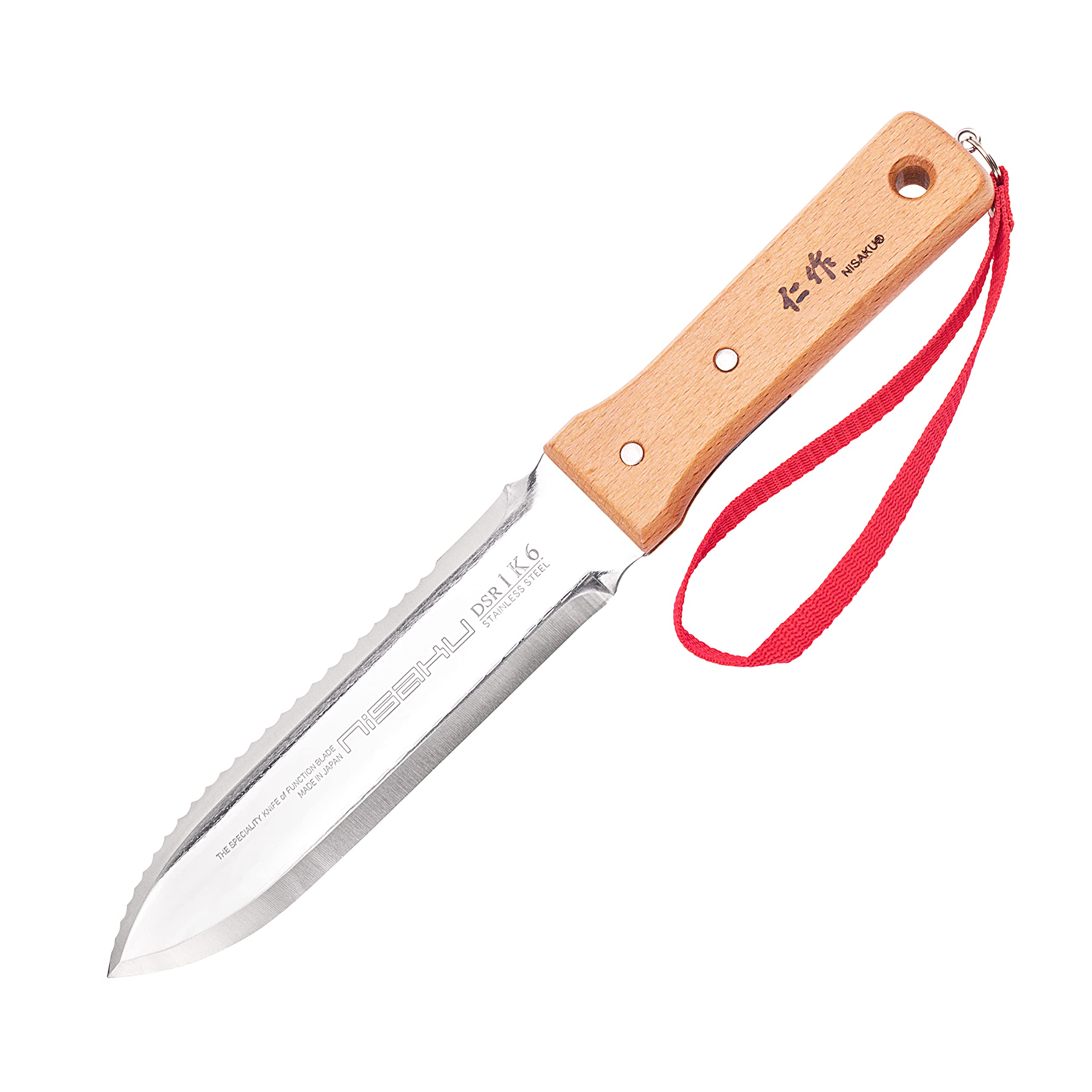 Nisaku NJP651 hori knife wooden handle provides comfortable grip during long use.