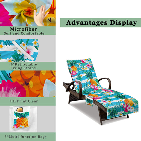Non-slip pocket design keeps towels in place on chairs
