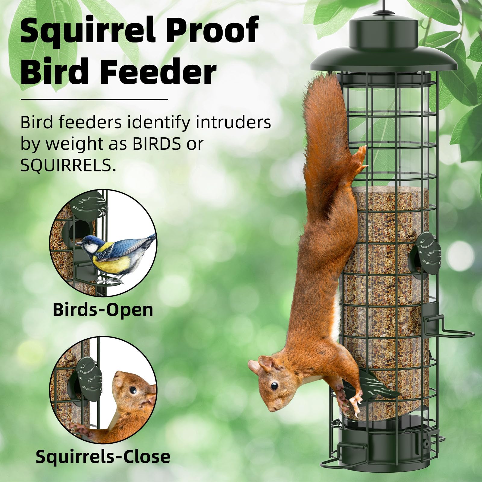 Niser metal mesh outdoor bird feeder ready for garden walls and patios.