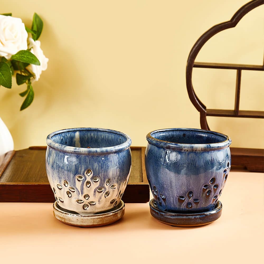NiSevenLiving orchid pot suitable for indoor and outdoor use