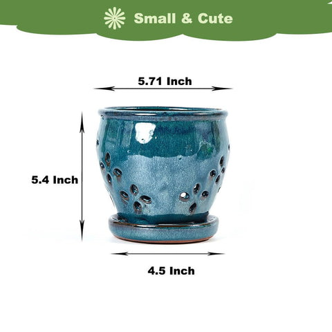 NiSevenLiving orchid pot side holes promote air circulation for thriving roots.