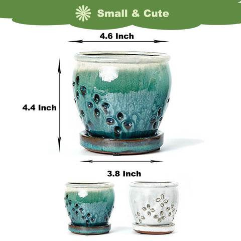Durable ceramic NiSevenLiving orchid pots for long-lasting beauty