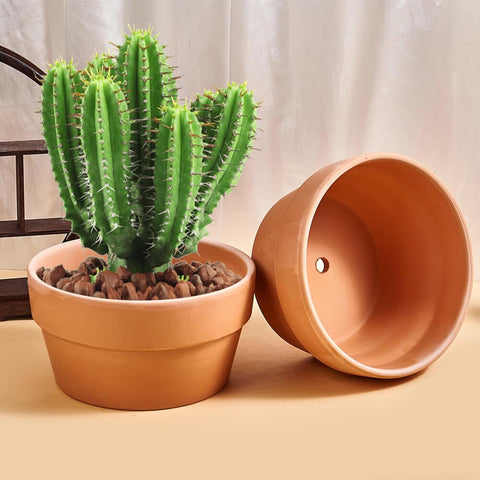 NiSevenLiving warm terracotta tone pot that complements home decor.
