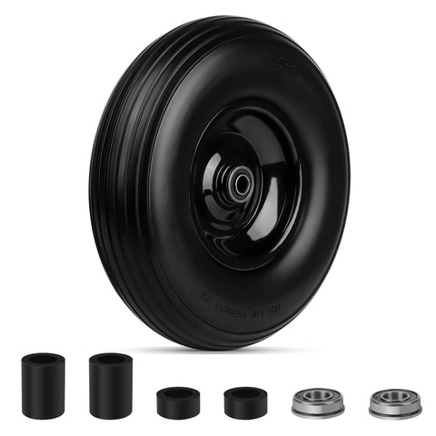 NISHCON 4.00-6 wheelbarrow tire assembly for garden carts.