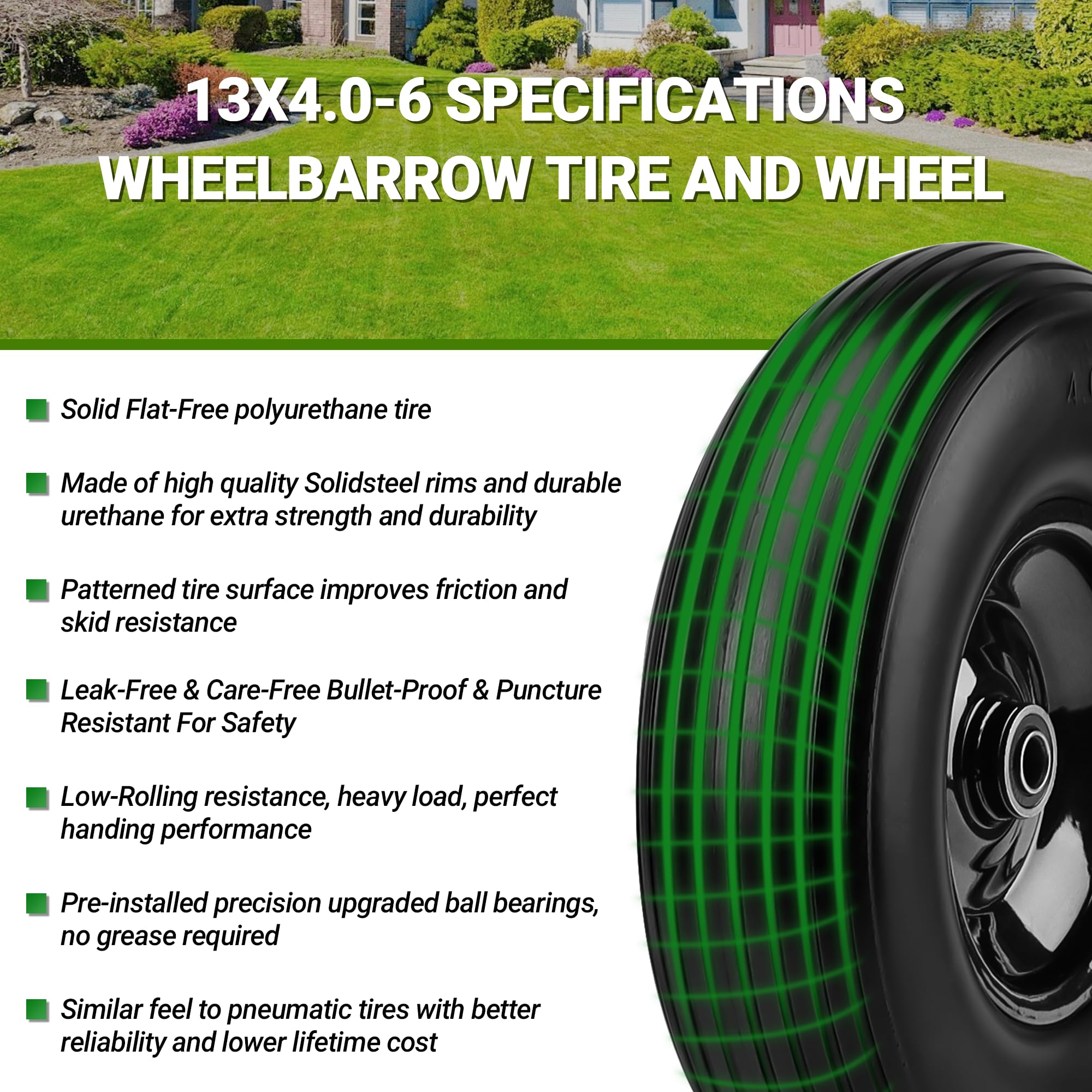 NISHCON one-piece welded rim provides strong load support.