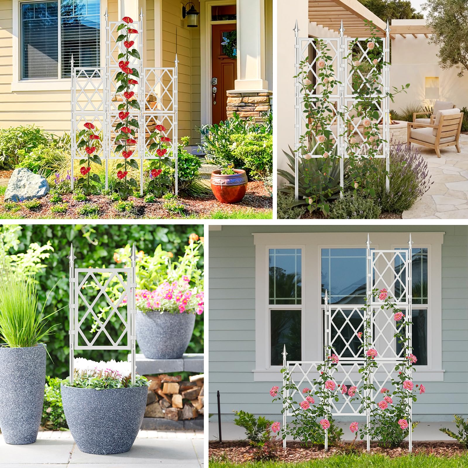 Nisoger easy installation helps anchor the trellis firmly in place