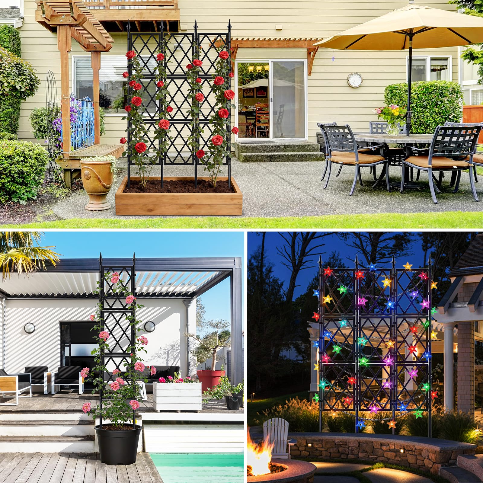 Nisoger indoor houseplant trellis display enhances vertical space.