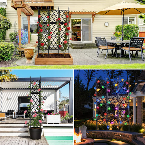Nisoger indoor houseplant trellis display enhances vertical space.