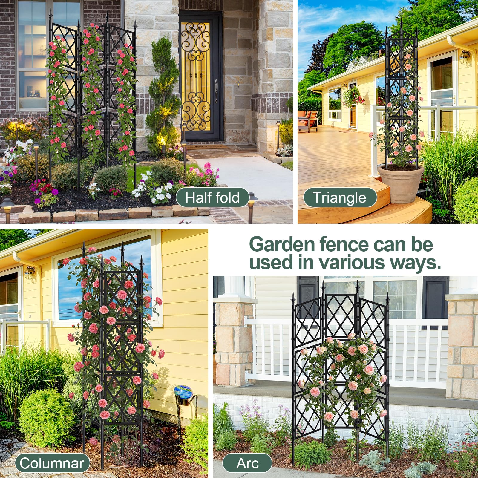 Nisoger ornamental trellis indoor decor displays hanging baskets stylishly.